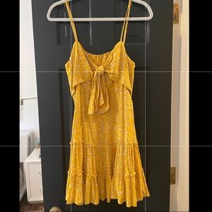 Yellow patterned sun dress